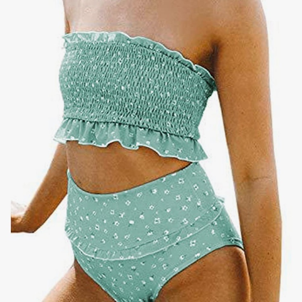 Aleumdr Womens 2 Pieces Bandeau Bikini Swimsuits